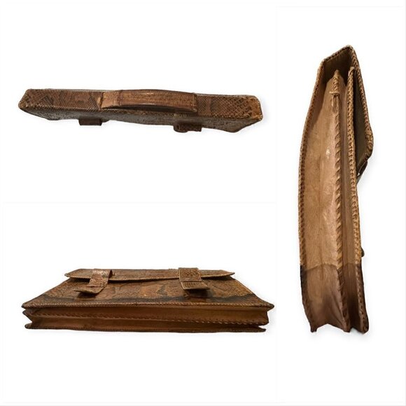 Vintage/Antique Snakeskin Leather  Briefcase - Picture 6 of 11